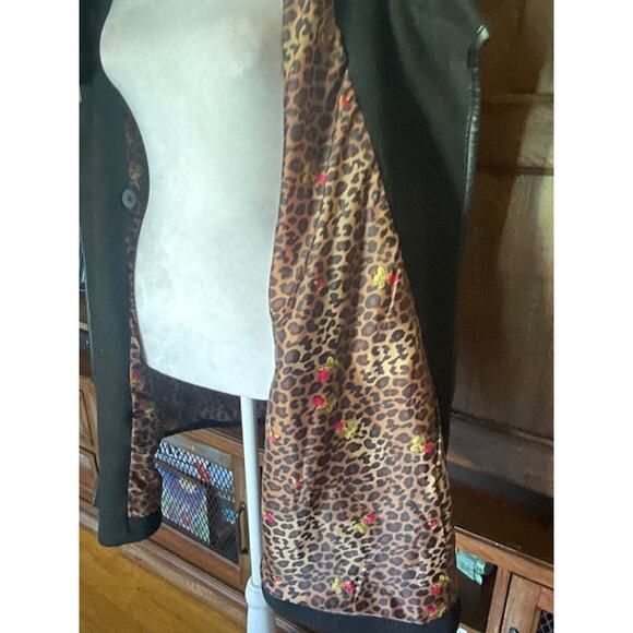 Betsey Johnson Women's Size Small Brushed Wool‎ Drape Coat Black - Picture 5 of 7